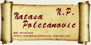 Nataša Poletanović vizit kartica